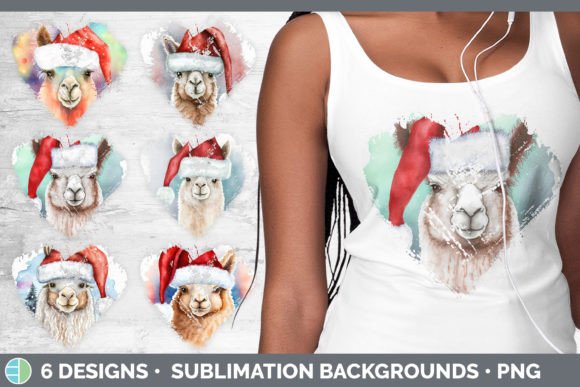 Christmas Alpaca Heart Distressed Clipar: Illustrations Review