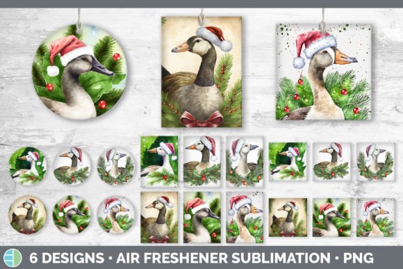 Christmas Barn Goose: Festive Illustrations for Branding