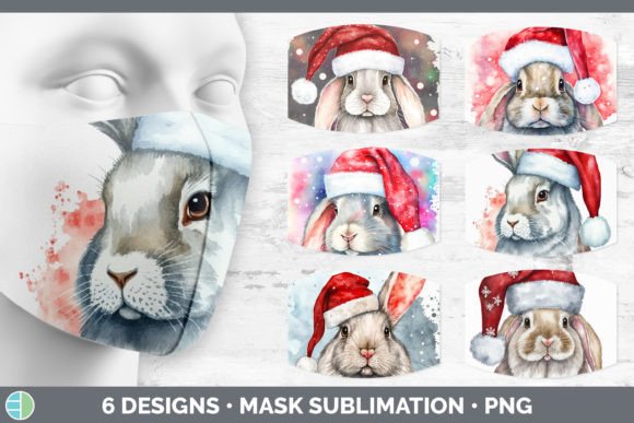 Christmas Bunny Mask Sublimation Bundl: Illustrations Review