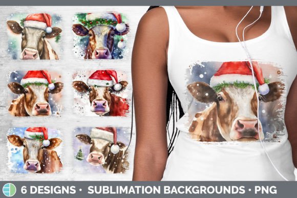 Christmas Cow Distressed Sublimation Bac Review