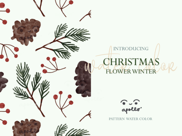 Christmas Flower Winter Pattern 04: Seasonal Illustrations Review