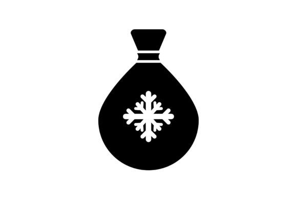 Christmas Gift Bag Vector SVG: Premium Illustrations