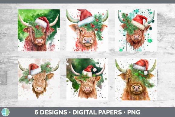 Christmas Highland Cow Backgrounds Dig: A Designer's Review
