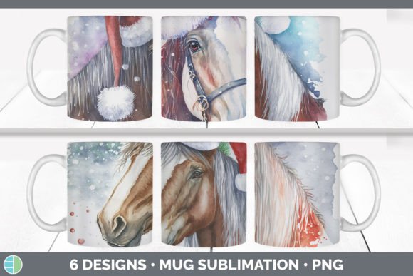 Christmas Horse Mug Sublimation Coffee Illustrations Review