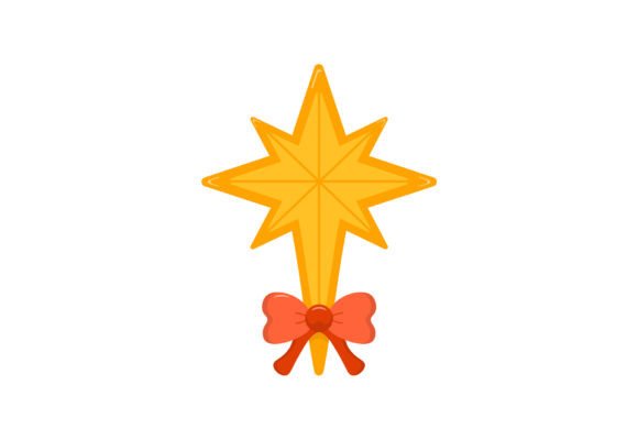 Christmas Star Decoration Clipart: Festive Illustrations