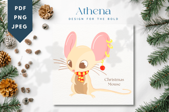 Cute Christmas Mouse Illustrations for Crafters