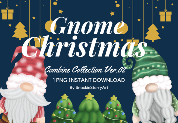 Gnome Combine Christmas Ver.02: Festive Illustrations