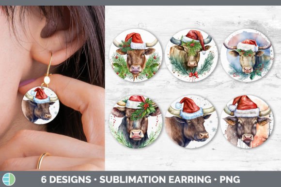 Review: Christmas Bull Round Earring Sublimati Design