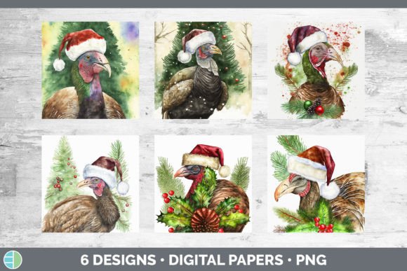 Review: Christmas Turkey Backgrounds Digital S for Holiday Stitching