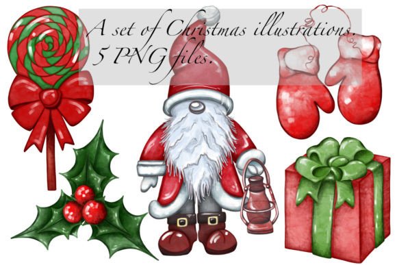 Reviewing A Set of Christmas Illustrations for Crafts