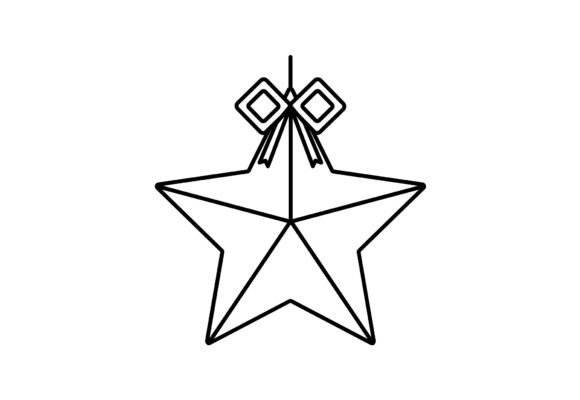 Star Christmas Decoration SVG: Premium Illustrations